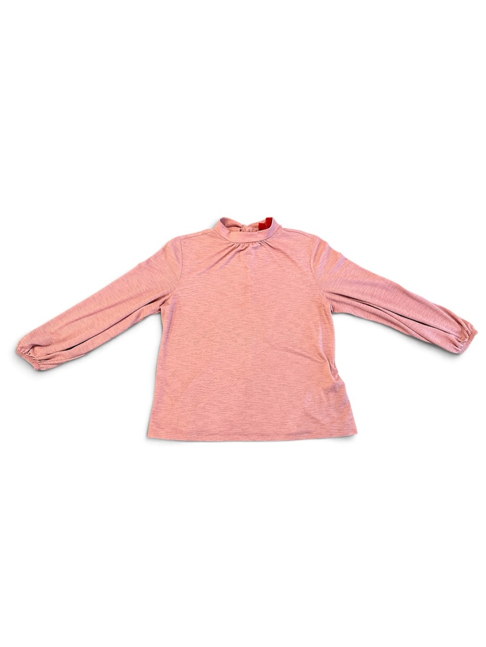 Jennifer Lopez Long Sleeve Pink Mock Neck Top